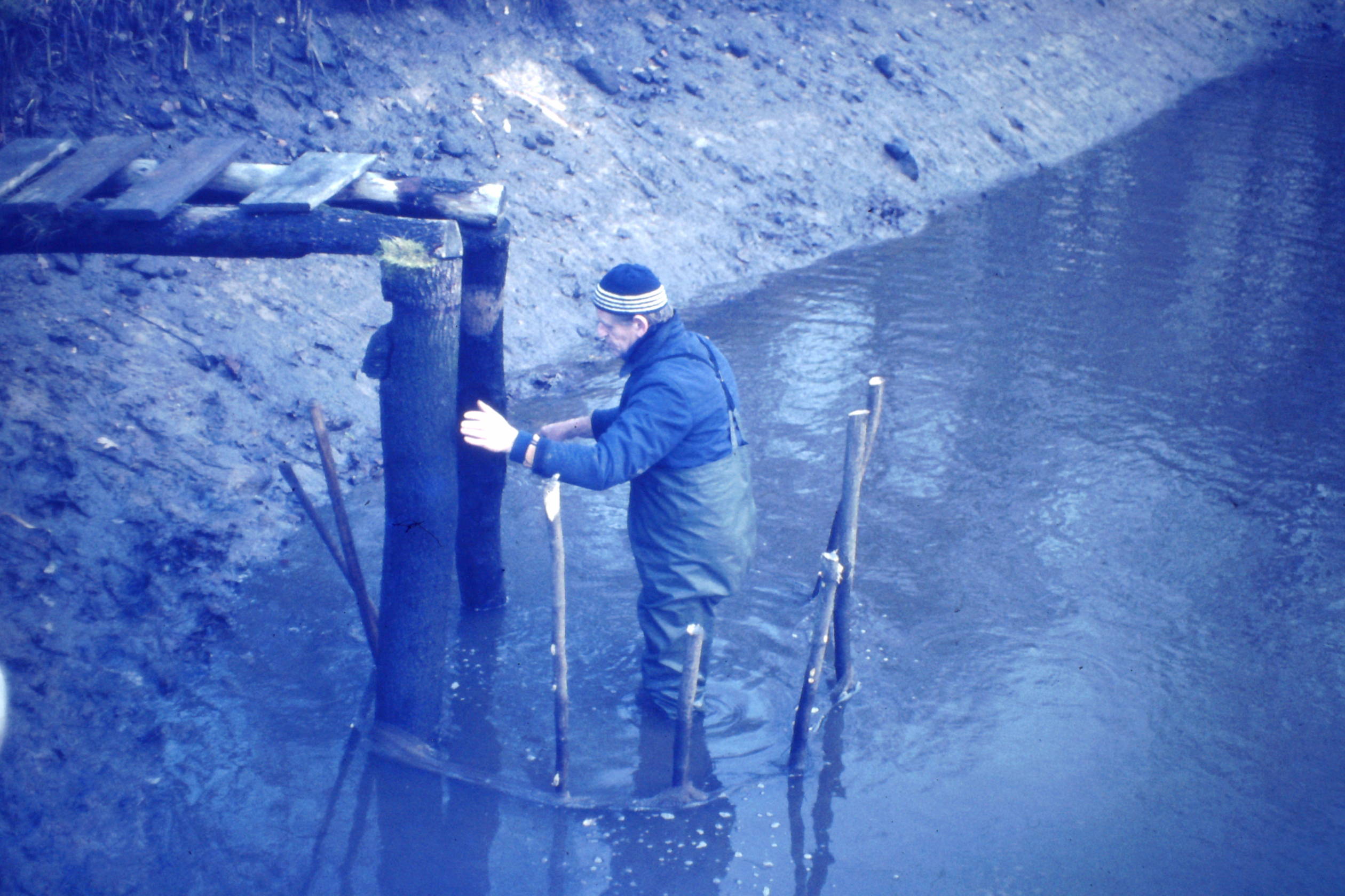 Angelteich Arbeiten 1984