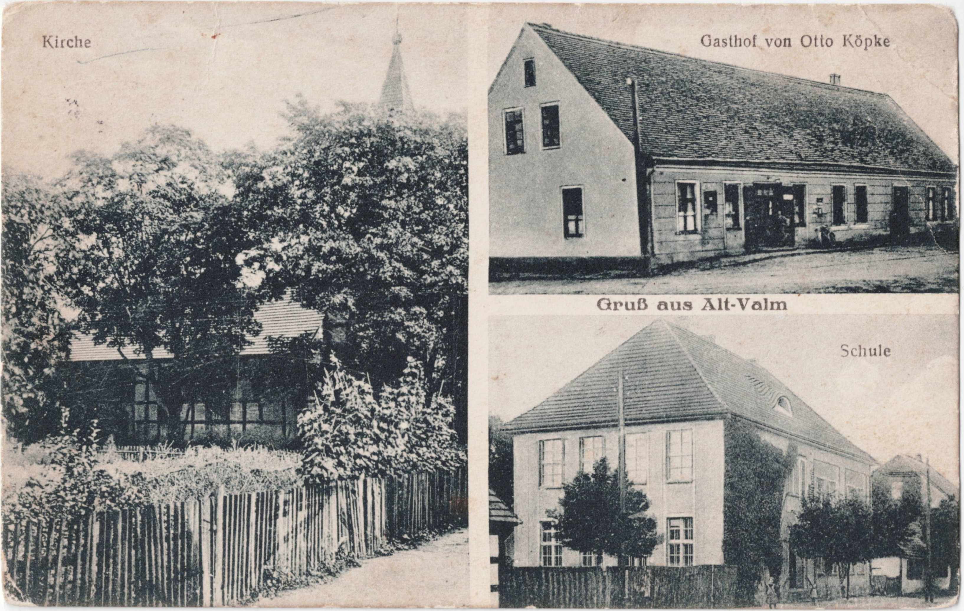 Ansichtskarte aus Alt Valm Pommern für website