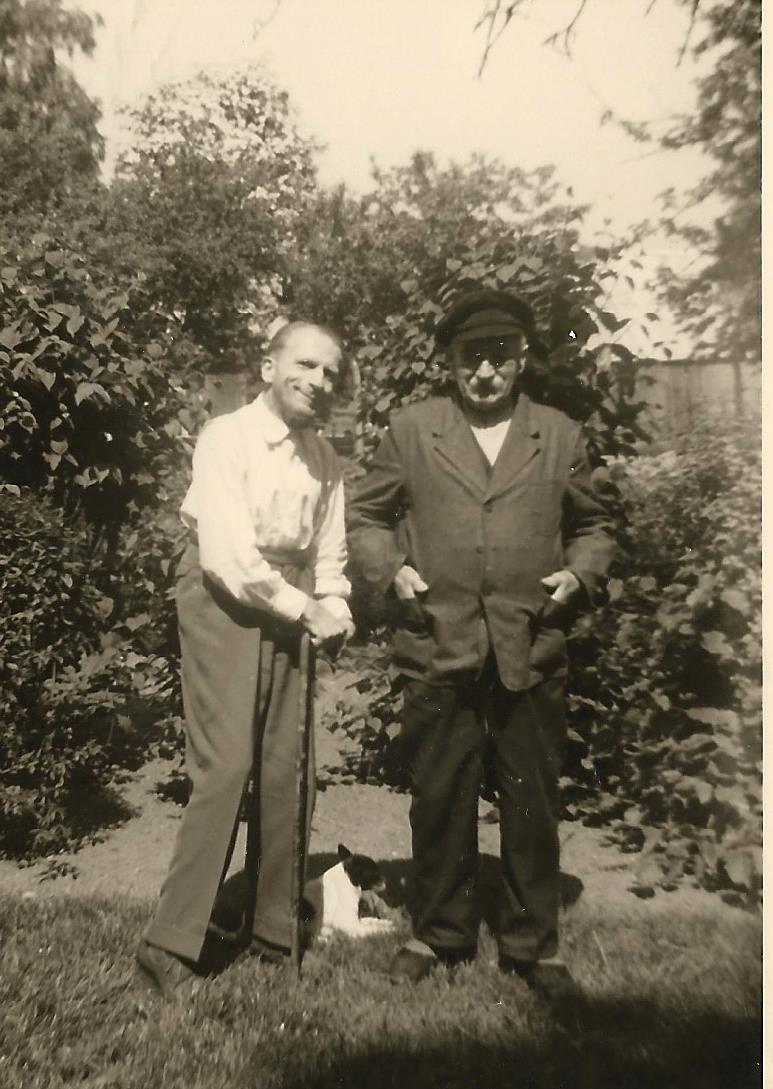 Claus Bruhn u Vater Heinrich Pfingsten 1960