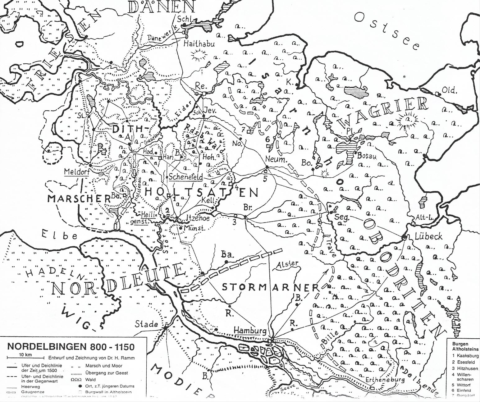 Karte Nordelbingen 800 bis 1150 für website
