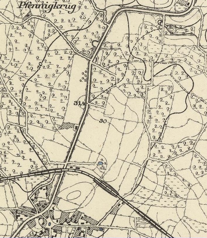 Karte von 1877 Ausschnitt Saar