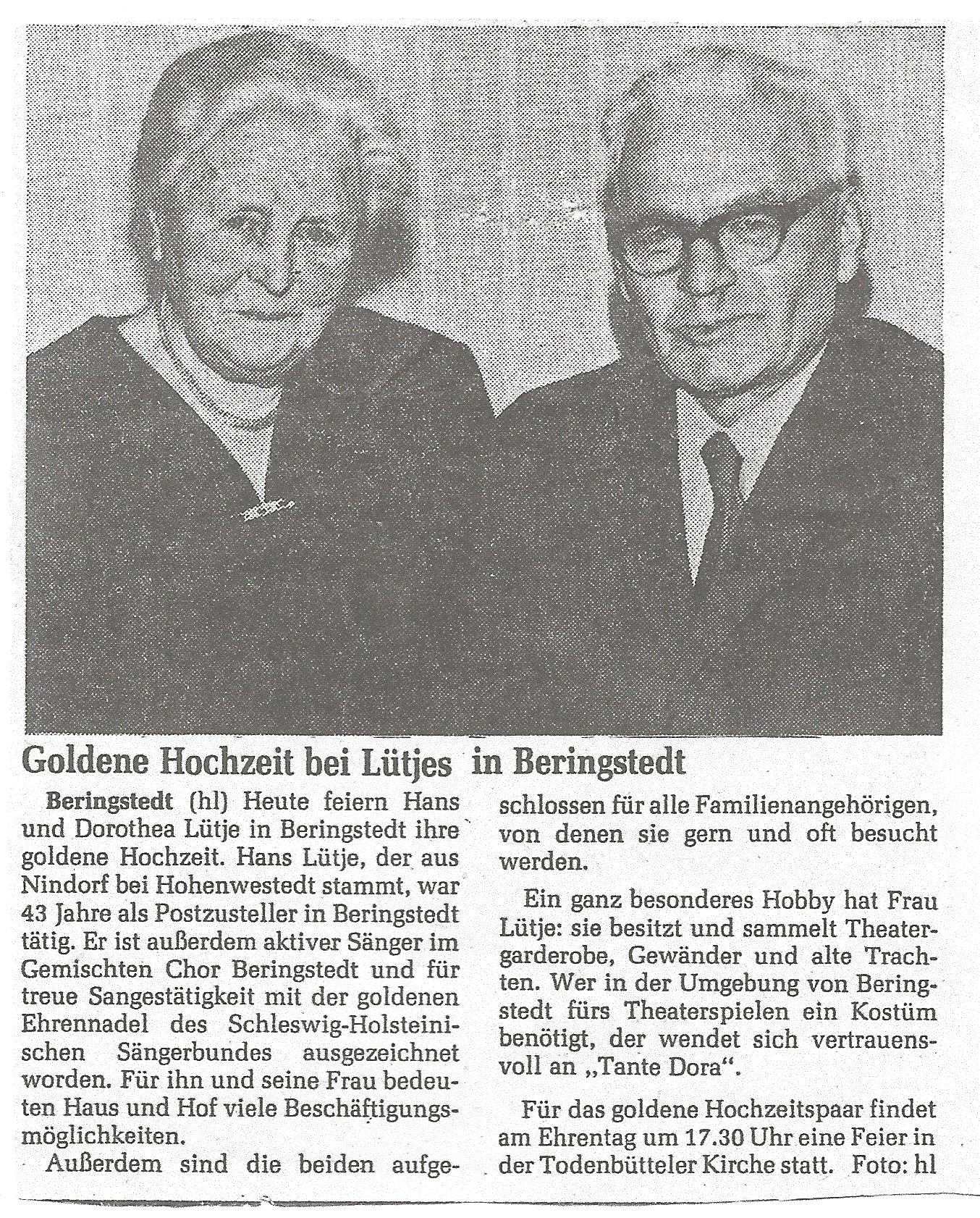 Hans und Dora Lütje